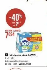 lait demi-écrémé lactel