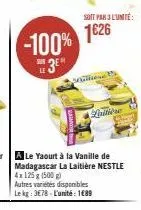 -100%  43e%  soit par l'unité  1626  laitière 