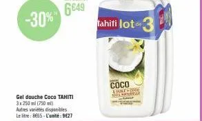 gel douche tahiti