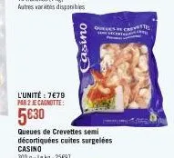 queues de crevettes 