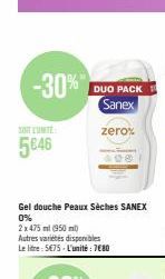 gel douche Sanex