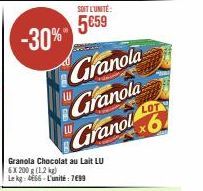 chocolat au lait Granola