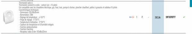 Caadidiques techniques  Dimensions 12mm Alimentation 20  Rage de température -45T  Reg Plage de gage 572C  station  35  Capteurs de température et dhunden  -Factor  location  -Fonction Coaching  - Réc