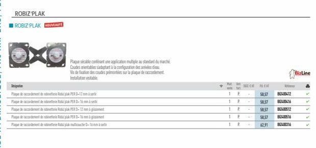 ROBIZ PLAK  ROBIZ PLAK NOUVEAUTÉ  Desipation  Plaque dedement de  Plaque de cemente  tere bi plak PER D-12 mm  intele Robak PER D-16mm à sestr  Plaque secable conférant une application multiple au sta