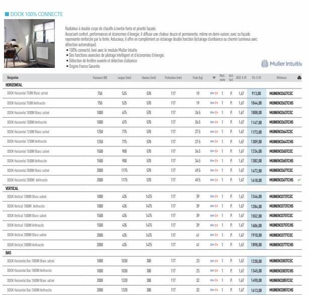 DOOK 100% CONNECTE  HORIZONTAL  DOOKH750W Bastin  COOK H 750W tle  DOOK HOW  DOOK HOW Anthracite  OOK Hal 125W Bare s  DOOKH 1250W tracte  DOOK Hal 150W B  DOCK H150 Ale  DOOK Hal 2000W Blanc  BOOK Ha