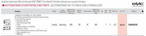 Design  LEADERNE PLUS INTEGRAL SAFE & GREEN  Kit complet pour portabant (21Bmà usage domestique  et pet calle comprenant  MMC 417  -1 peque  -1 coet  -1 medale de tréquence XF od Mu  4x  1 paire de ph