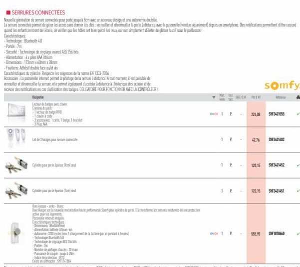 -Technologie: Bluetooth 4.0  -Portée:7m  -Sécurité: Technologie de cryptage avancé AES 256 bits  -Alimentation: 4x piles AAA lithium  -Dimensions: 173mmx60mm x 38mm  Lecteur de badges avec cla  Contes