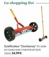 Scarificateur "Duchesnay" En acier sur roues avec manche en bois (38545) 54,99 € 