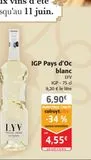 IGP Pays d’Oc blanc offre à 4,55€ sur Colruyt