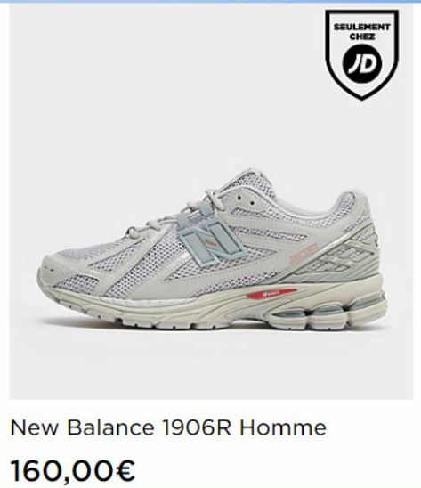 160,00€  0.0  New Balance 1906R Homme  SEULEMENT CHEZ  e  JD 