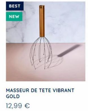 BEST  NEW  MASSEUR DE TETE VIBRANT GOLD  12,99 € 