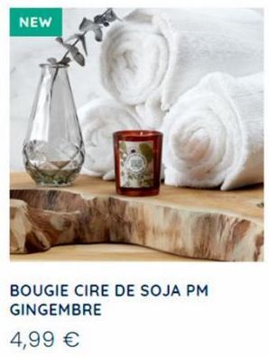 NEW  BOUGIE CIRE DE SOJA PM GINGEMBRE  4,99 € 