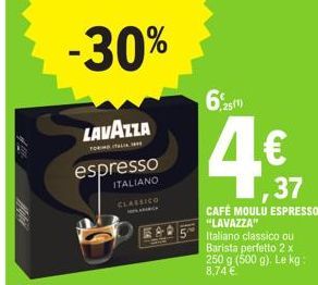 café moulu lavazza