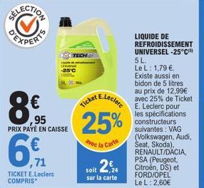 liquide de refroidissement E.Leclerc