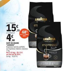 café en grains lavazza