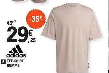 45€  adidas 5 tee-shirt homme  -35%  ,25 