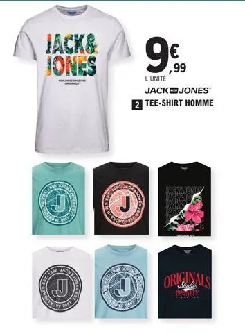 jack& jones  freetree  com  tomes esta  kon  north  t  € ,99  l'unité  jack jones 2 tee-shirt homme  con  jack&jones jack&jo jack&  originals  ninety 