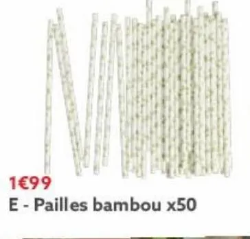 pailles bambou x50