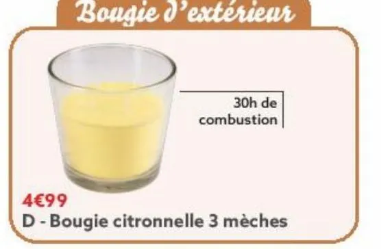 bougie citronnelle 3 mèches