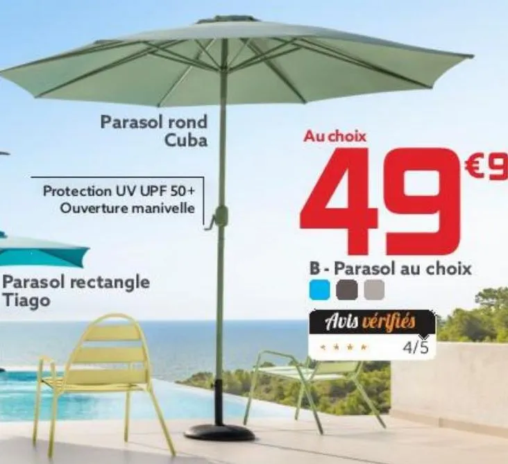 parasol rond  cuba