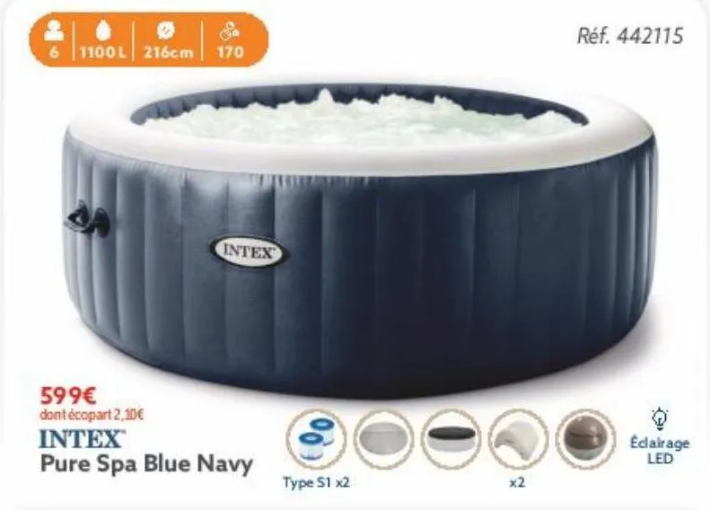 pure spa blue navy