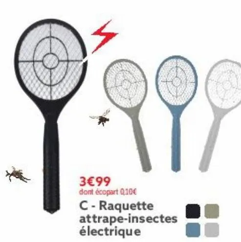 raquette  attrape-insectes  électrique