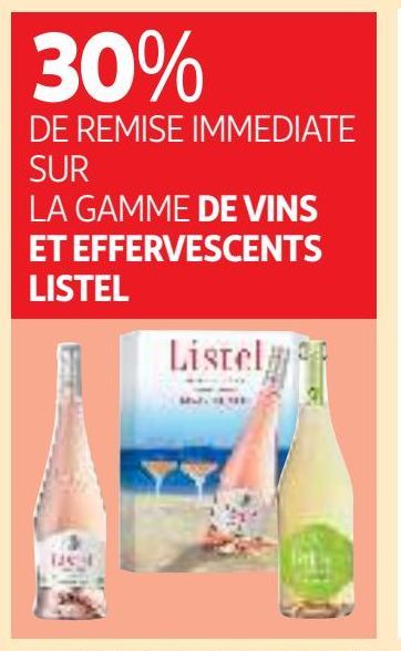 LA GAMME DE VINS  ET EFFERVESCENTS  LISTEL