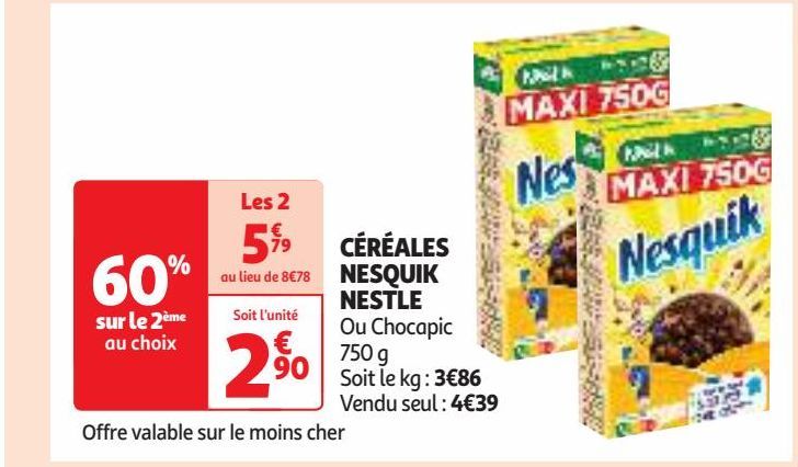 CÉRÉALES  NESQUIK  NESTLE