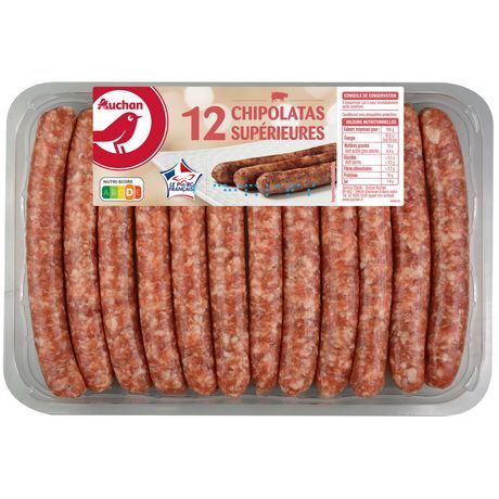 12 CHIPOLATAS  SUPÉRIEURES AUCHAN