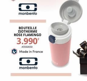 a  monbento  BOUTEILLE ISOTHERME ROSE FLAMINGO  3.990  AS502650 Made in France  monbento 