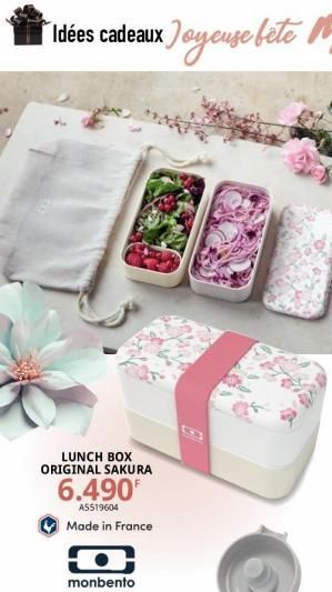 LUNCH BOX ORIGINAL SAKURA  6.490F  A5519604  Made in France  a  monbento 