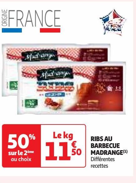 RIBS AU  BARBECUE  MADRANGE