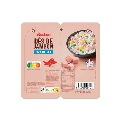 dés de jambon  auchan