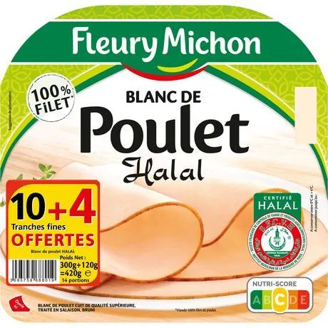 blanc de poulet halal fleury michon