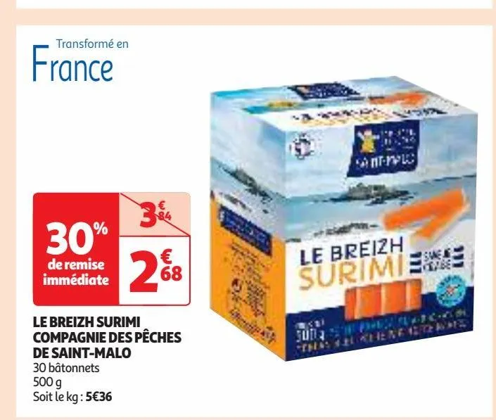 le breizh surimi  compagnie des pêches  de saint-malo