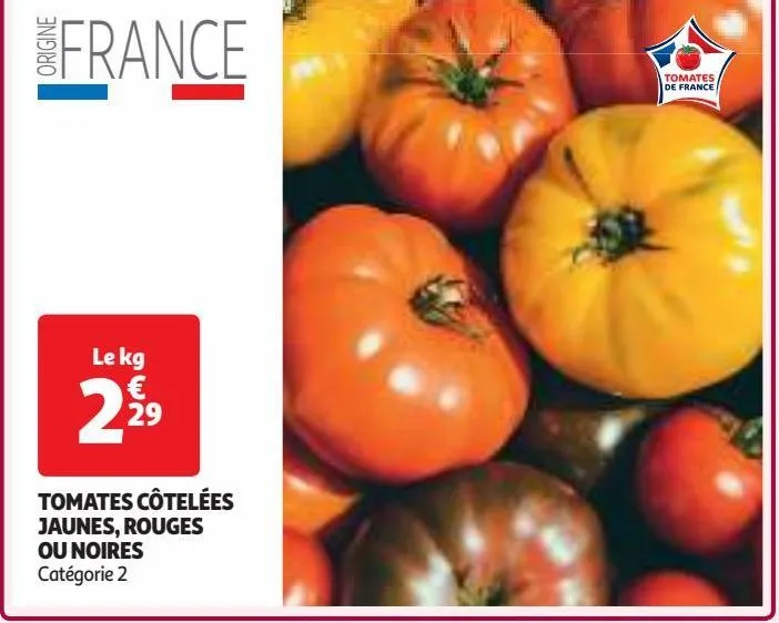 tomates côtelées  jaunes, rouges  ou noires