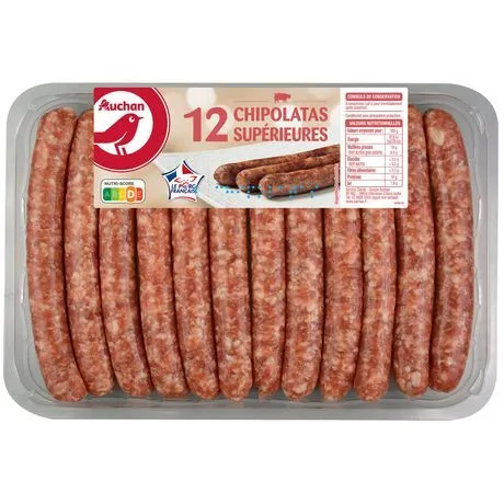 12 chipolatas  supérieures auchan