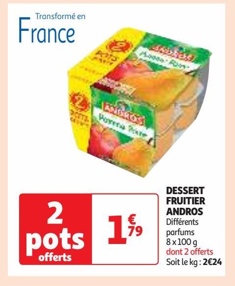 DESSERT  FRUITIER  ANDROS