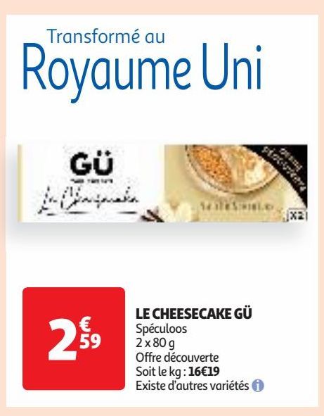 LE CHEESECAKE GÜ