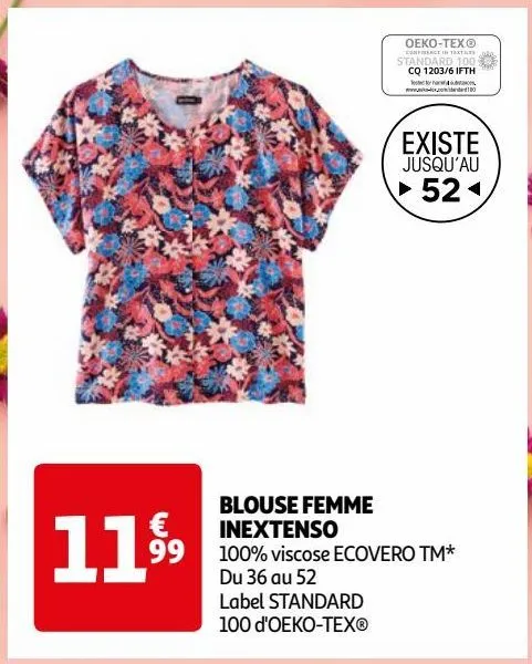 blouse femme inextenso