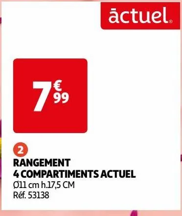 rangement 4 compartiments actuel