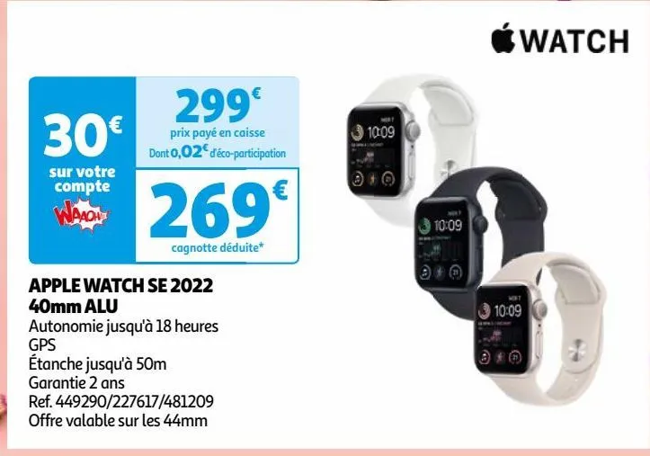 apple watch se 2022 40mm alu
