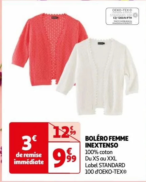 boléro femme inextenso