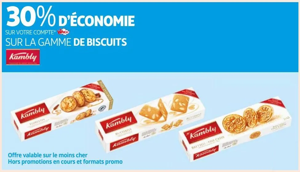 la gamme de biscuits kambly 