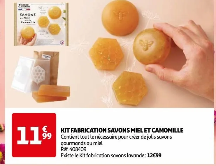kit fabrication savons miel et camomille