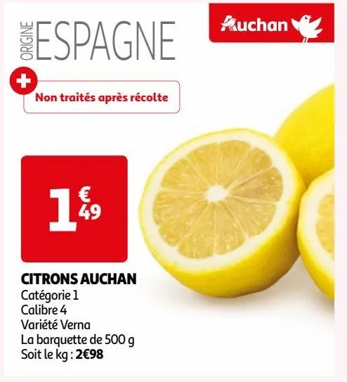 citrons auchan