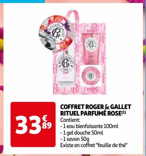 COFFRET ROGER & GALLET RITUEL PARFUMÉ ROSE