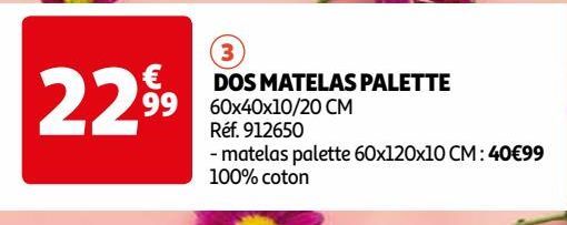 DOS MATELAS PALETTE