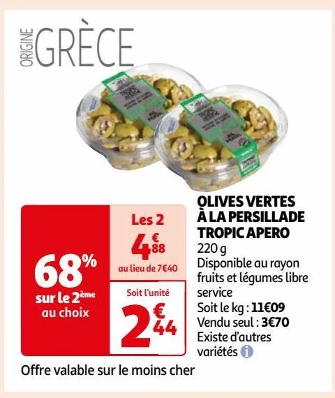 olives vertes à la persillade tropic apero