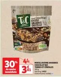 MUESLI AVOINE AMANDES CHOCOLAT BIO TERRES ET CÉRÉALES  offre à 3,01€ sur Auchan Supermarché
